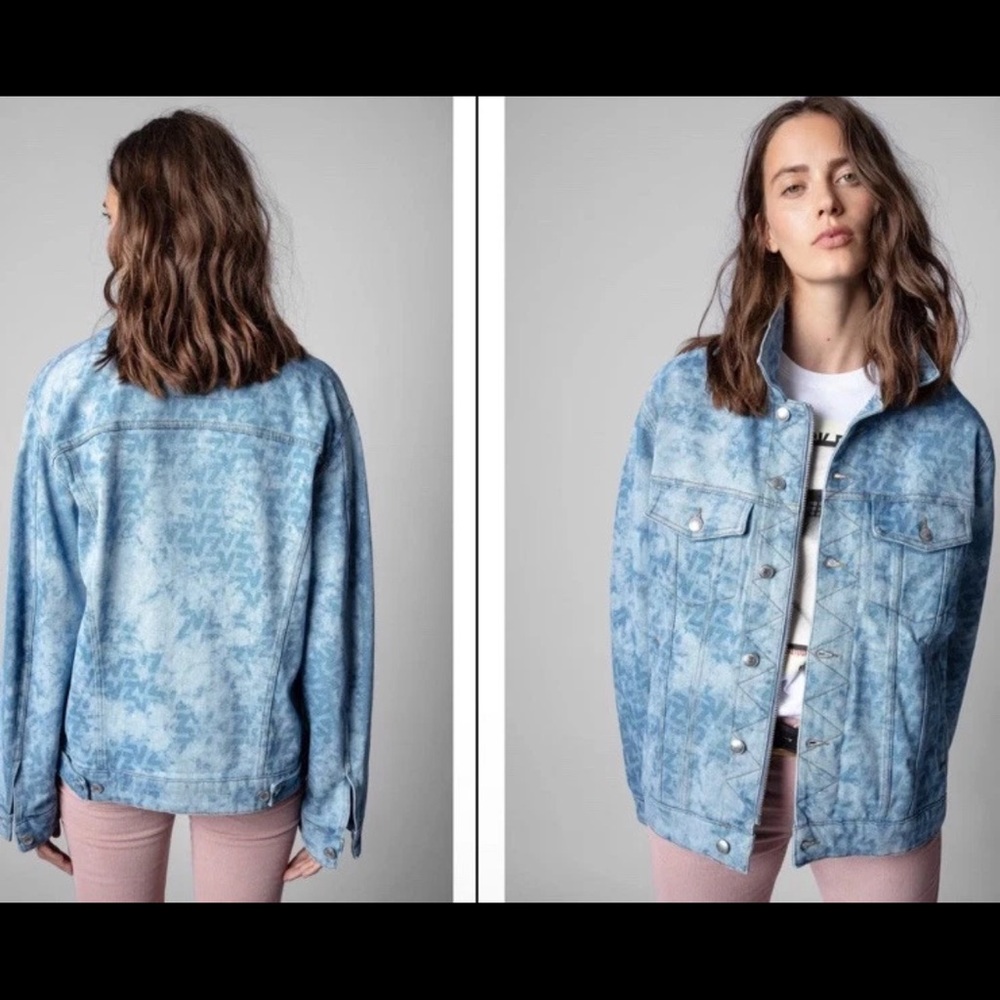 Zadig & Voltaire Women's Kaze Denim Jacket Blue Small with Flaw
